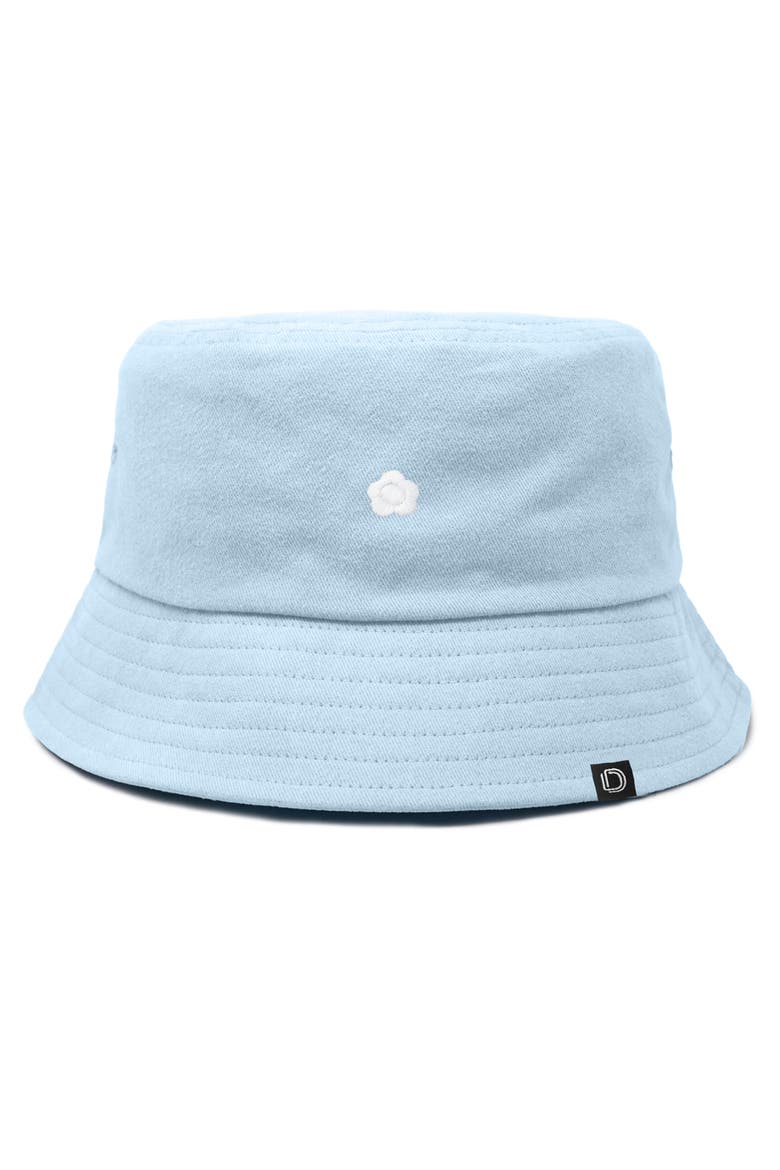 Womens Lil Flower Cotton Bucket Hat, Main, color, Forever Blue