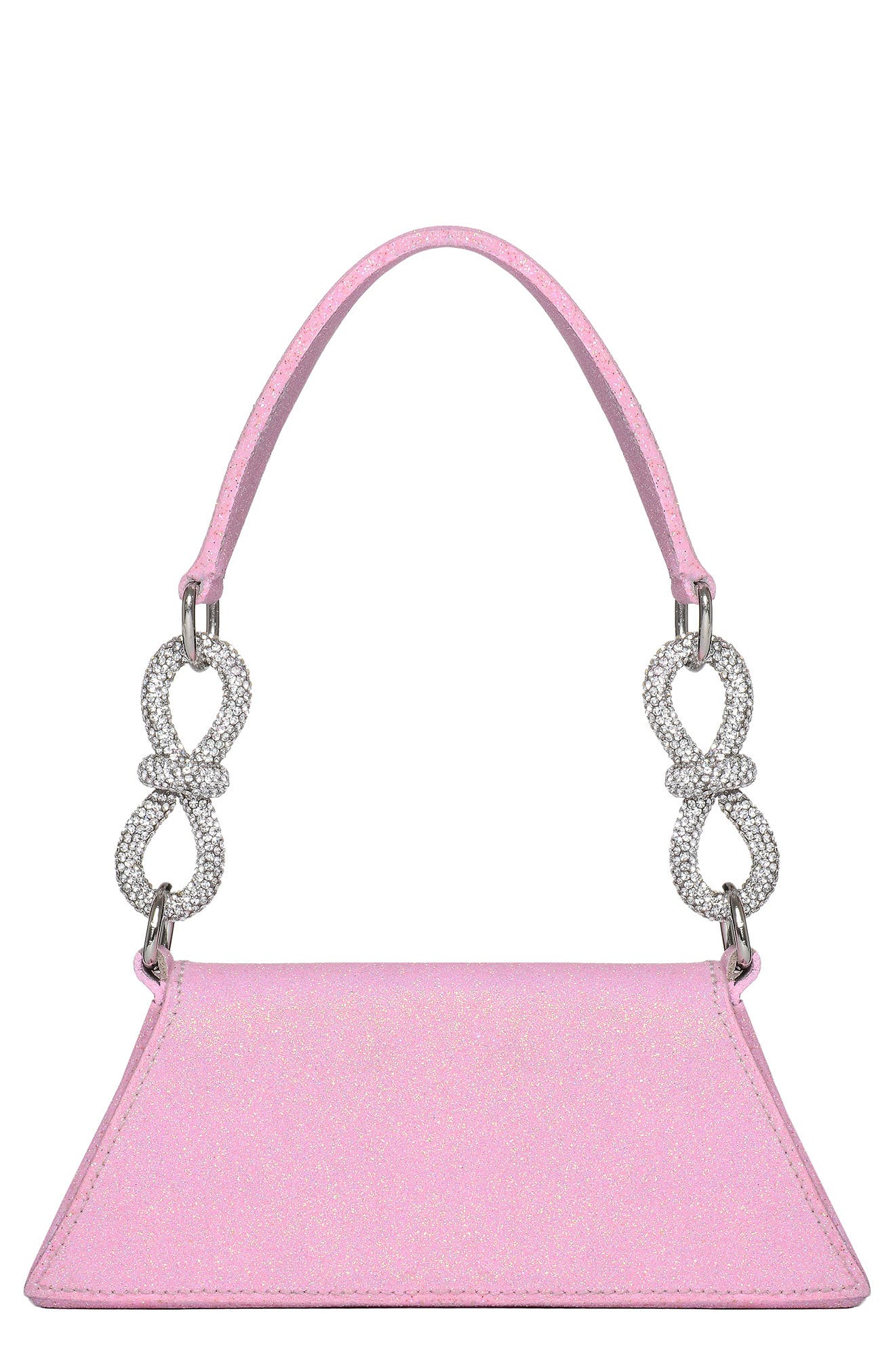 Mach & Mach Medium Samantha Double Bow Glitter Top Handle Bag, Alternate, color, 