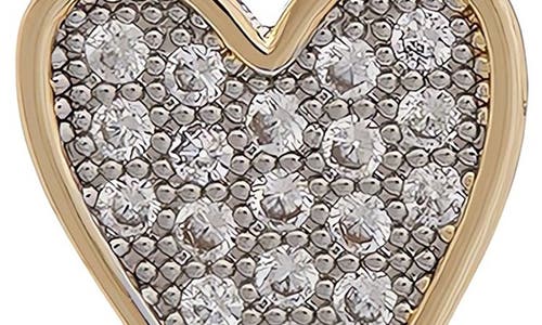Juvell Cubic Zirconia Heart Stud Earrings In Yellow
