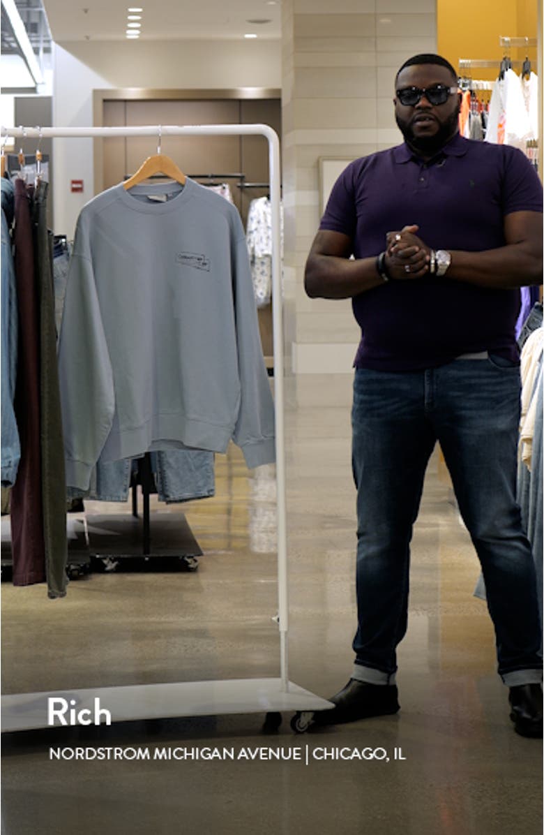 Stamp Loose Fit Graphic Sweatshirt, sales video thumbnail