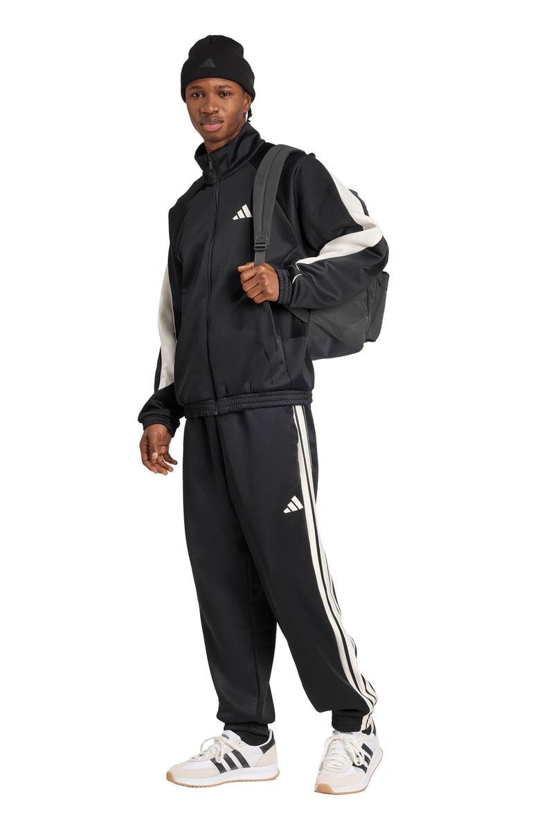 adidas Stadium Track Pants, Alternate, color, Black/ Off White