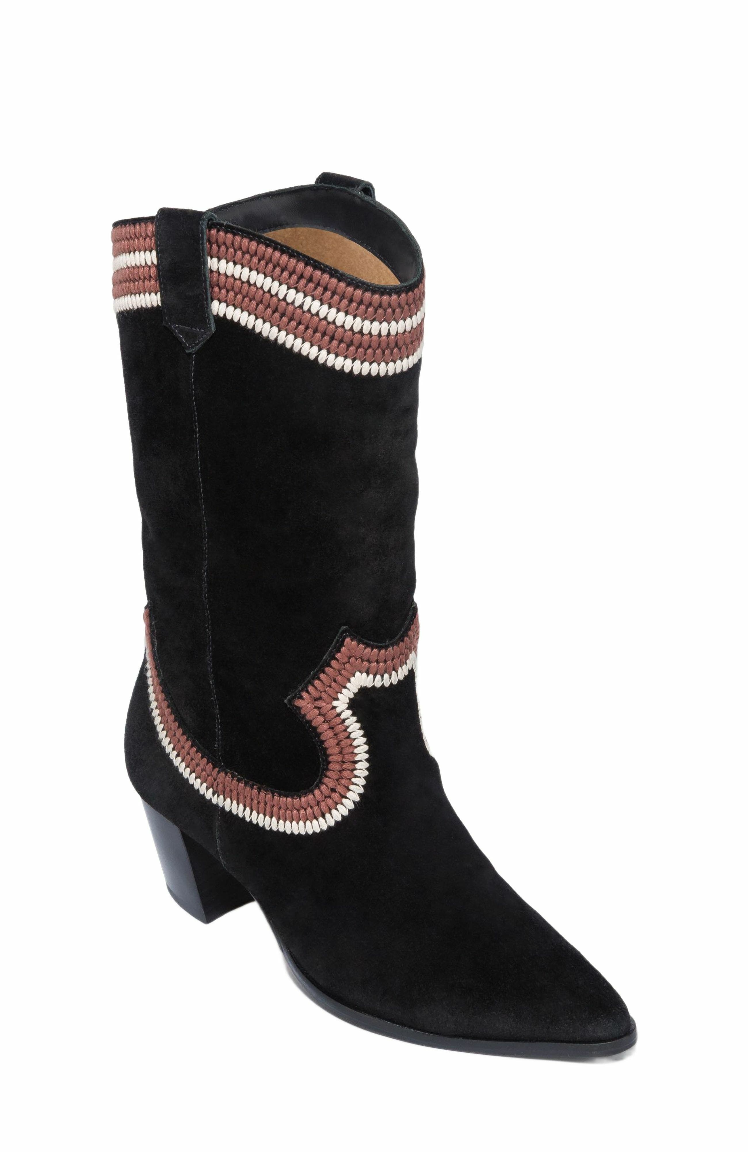Bernardo Footwear Fremont Embroidered Western Boot, Alternate, color, 