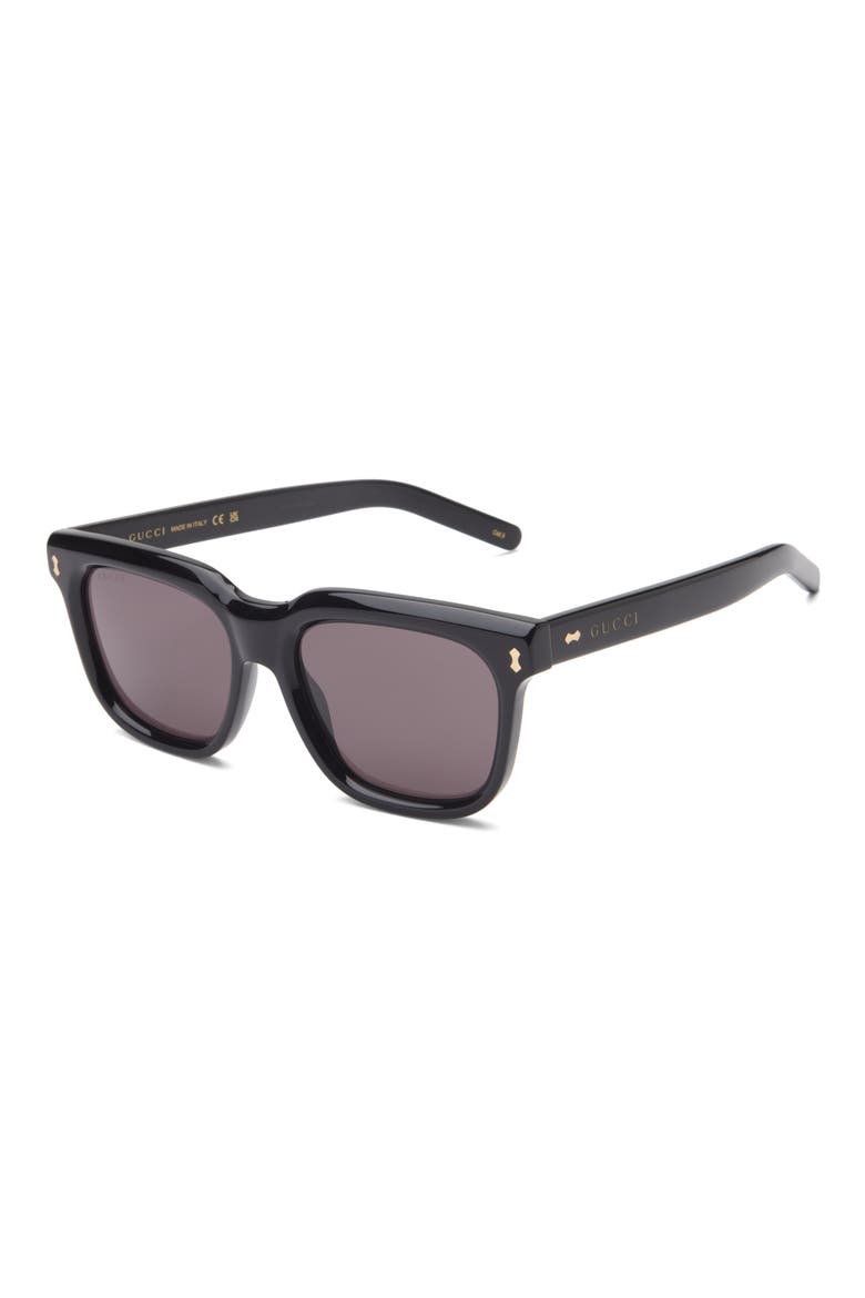 53mm Square Sunglasses, Alternate, color, BLACK BLACK GREY