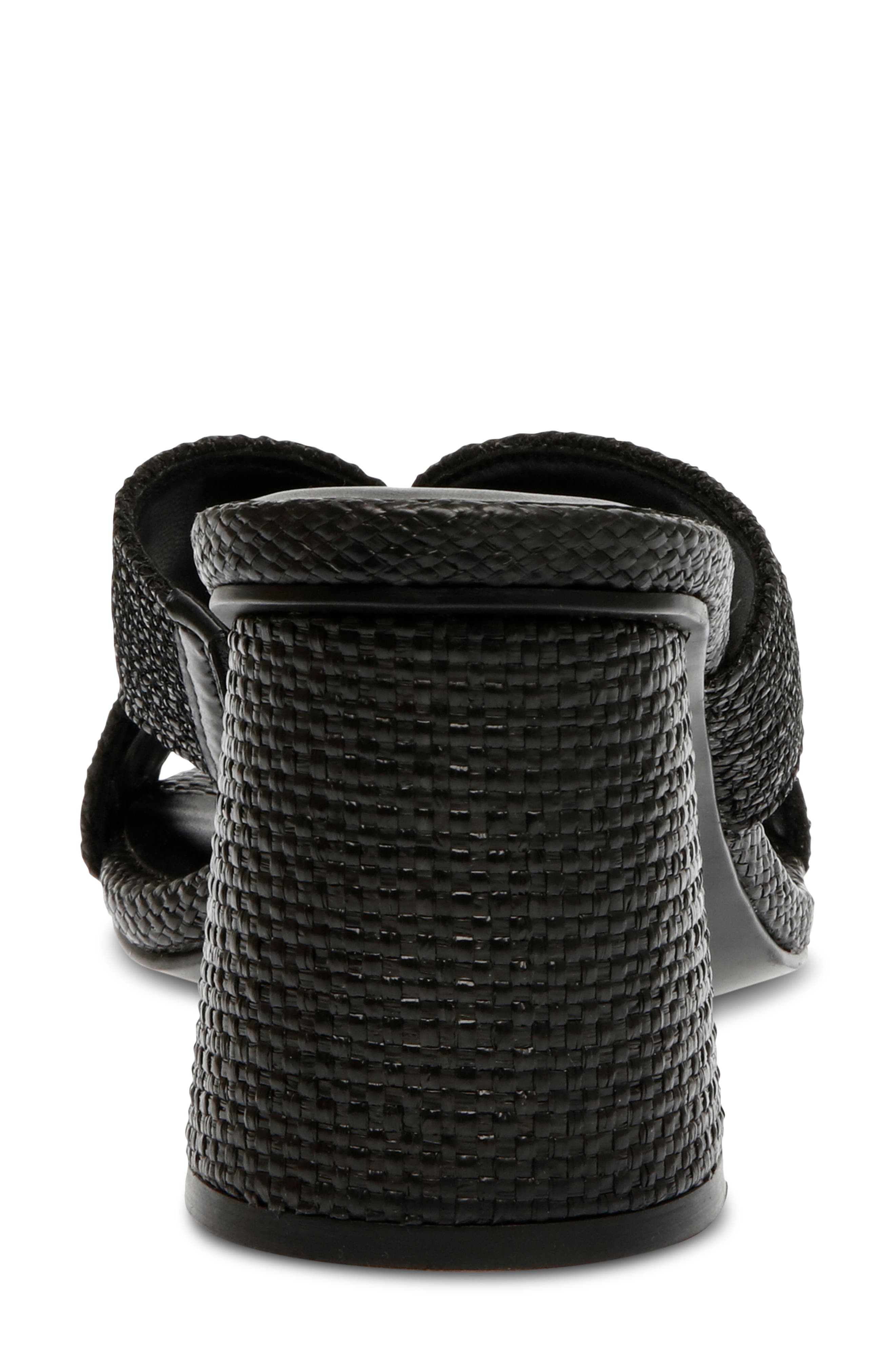 Anne Klein Aubrie Block Heel Raffia Sandal, Alternate, color, 