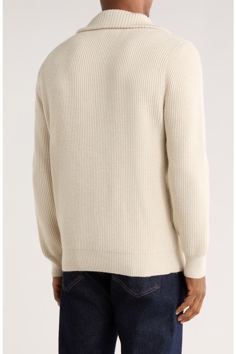 Quarter Zip Sweater, Alternate, color, LIGHT BEIGE HEATHER