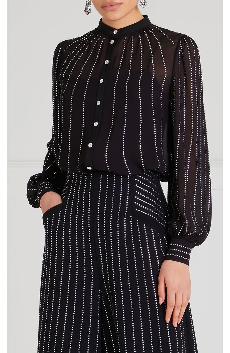 Temperley London Villanelle Shirt, Main, color, Black