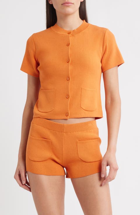 ARAGONA 売れ筋商品|||アラゴナ ニット&セーター アウター レディース Sweaters Orange 楽天市場】［me］ 私のオレンジニットなカーディガン M/L/LL/3L