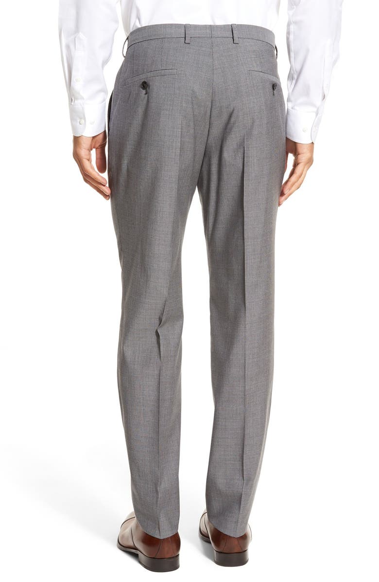 BOSS 'Leenon' Flat Front Houndstooth Wool Trousers, Alternate, color, 