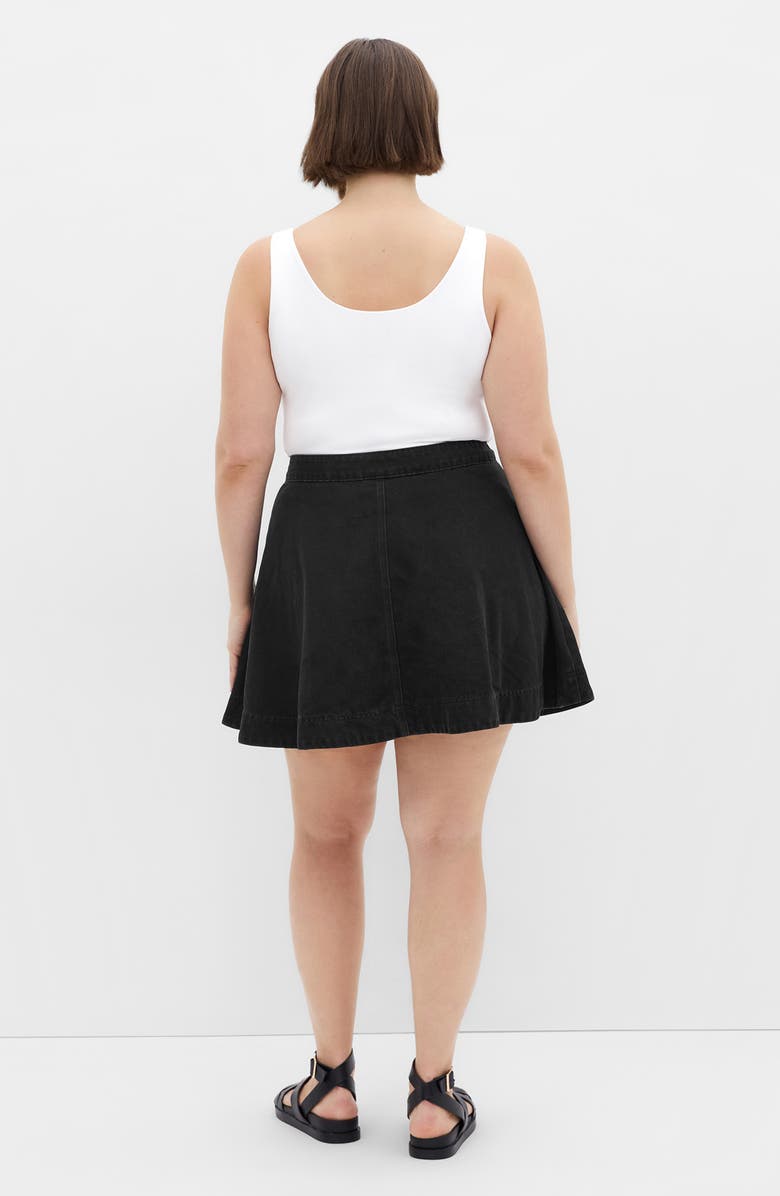 City Chic Flared Denim Skirt, Alternate, color, 