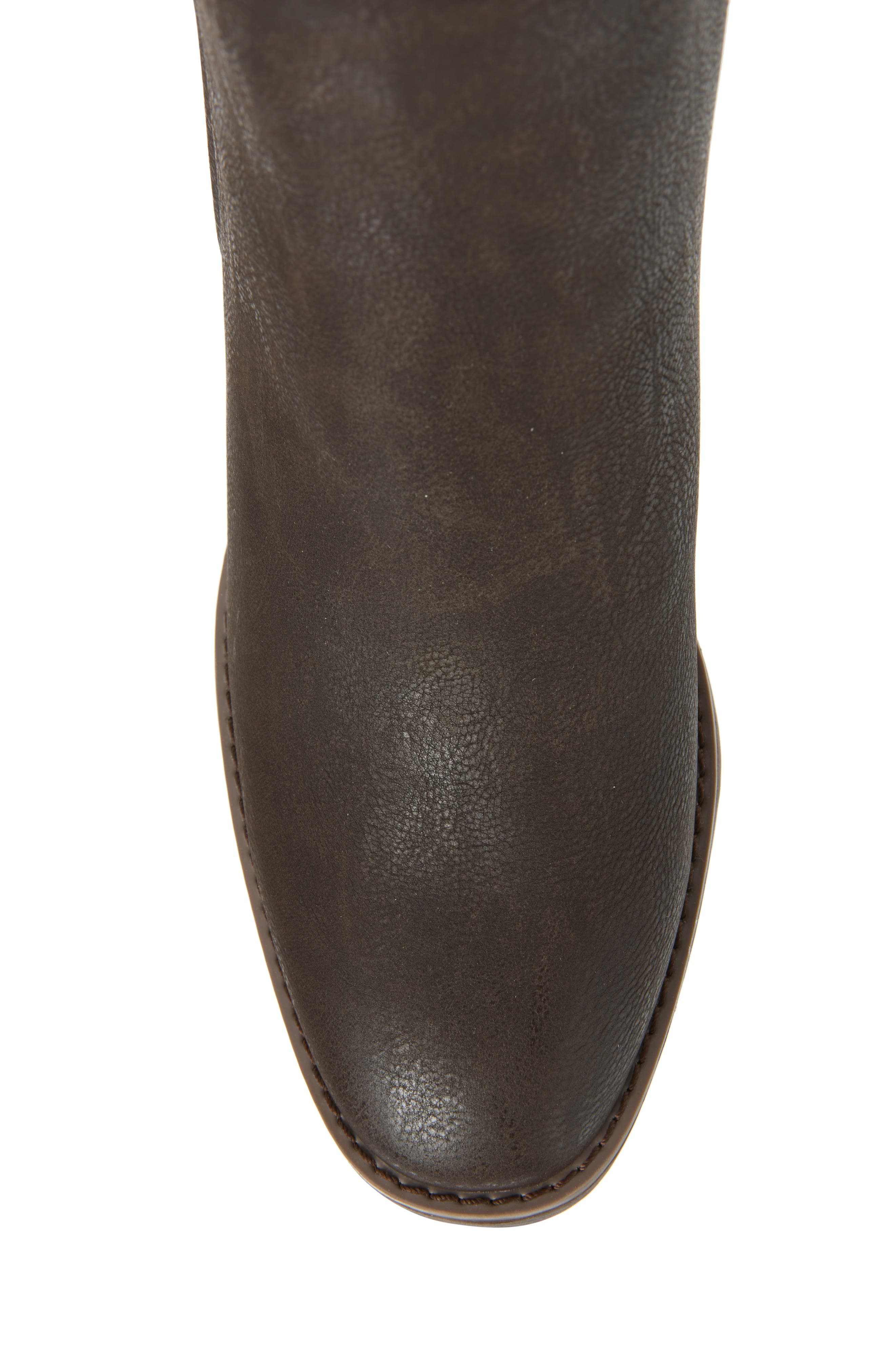 Hopkins Faux Leather Bootie, Alternate, color, DARK BROWN