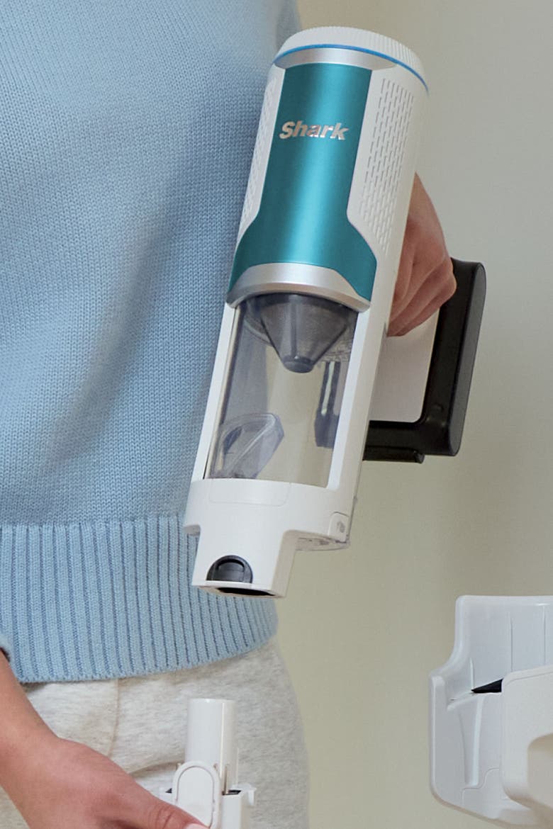 Clean and Empty Cordless Stick Vacuum Auto-Empty System, Alternate, color, Rotator White + Peacock Blue