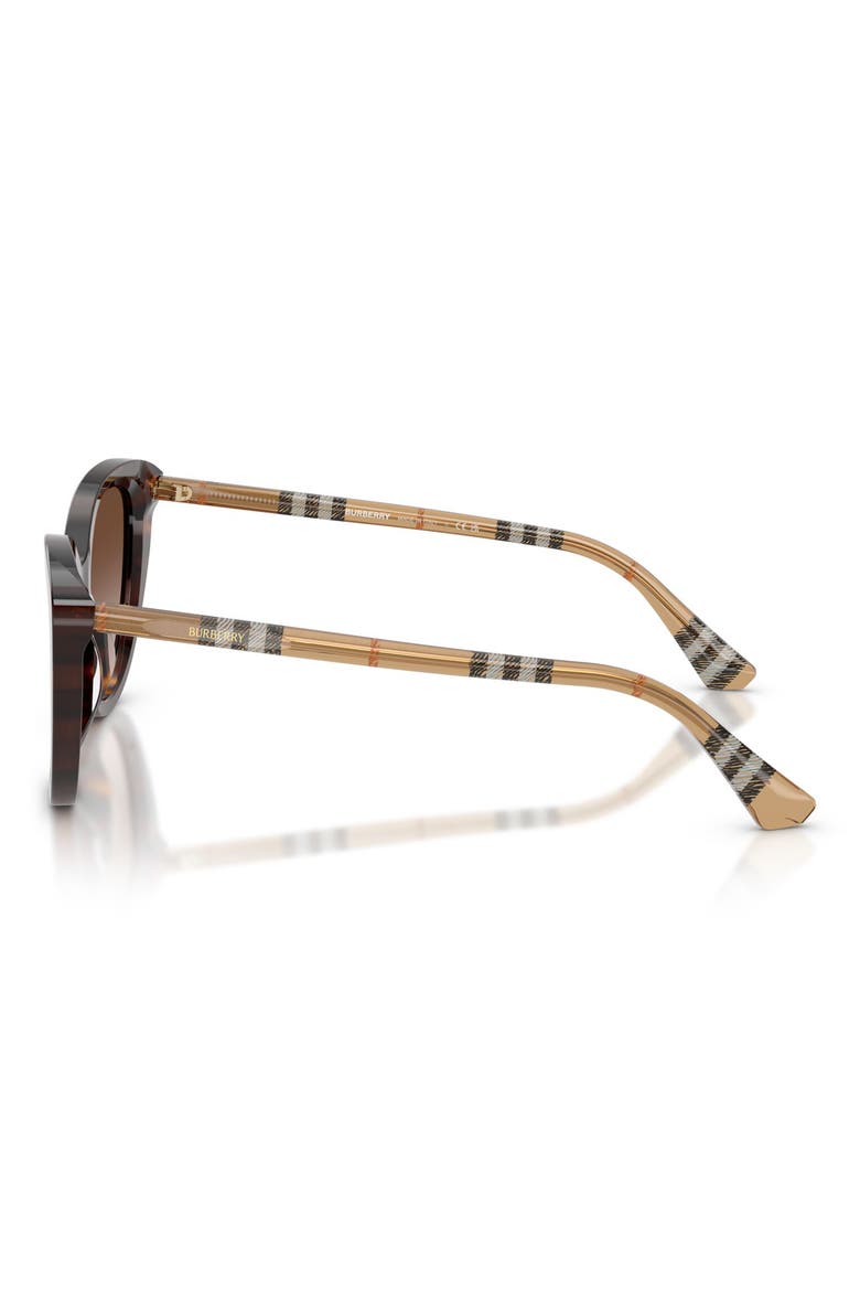 55mm Cat Eye Sunglasses, Alternate, color, DARK HAVANA / BROWN GRADIENT