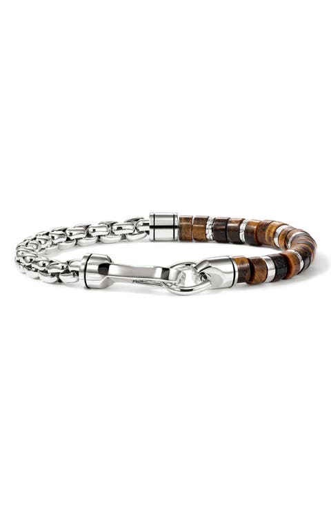 Men's Heishi Sterling Silver Bracelet
