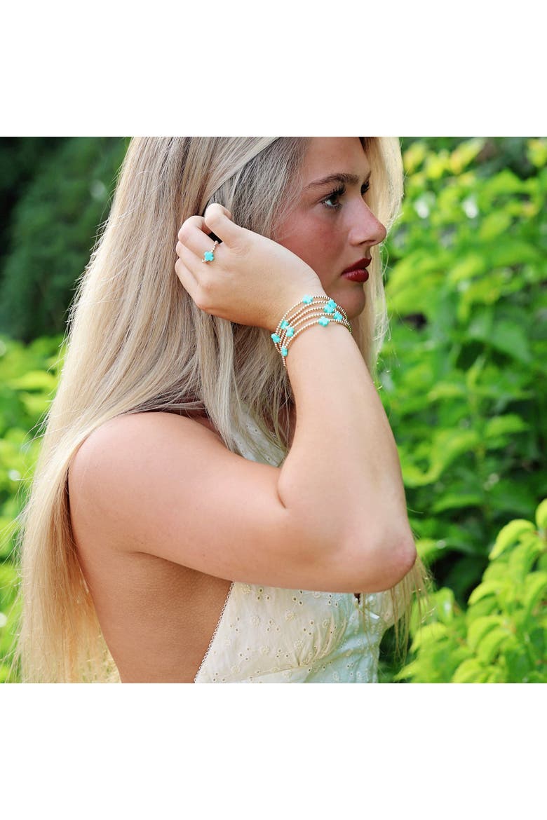 Halo Cross Bracelet, Alternate, color, Mint