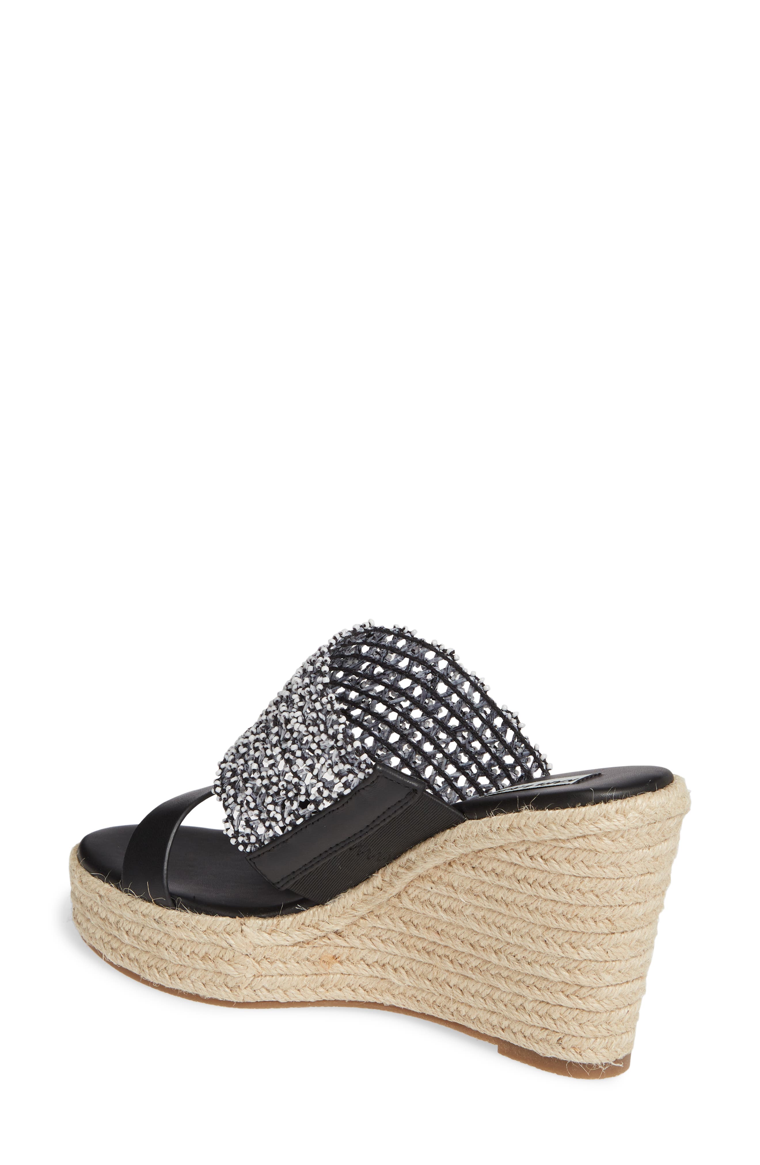 KARL LAGERFELD PARIS Celie Espadrille Wedge Slide Sandal, Alternate, color, 