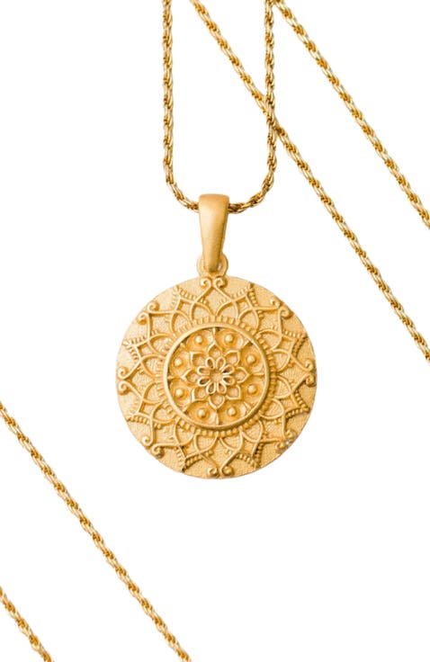 I Am Enough mandala necklace