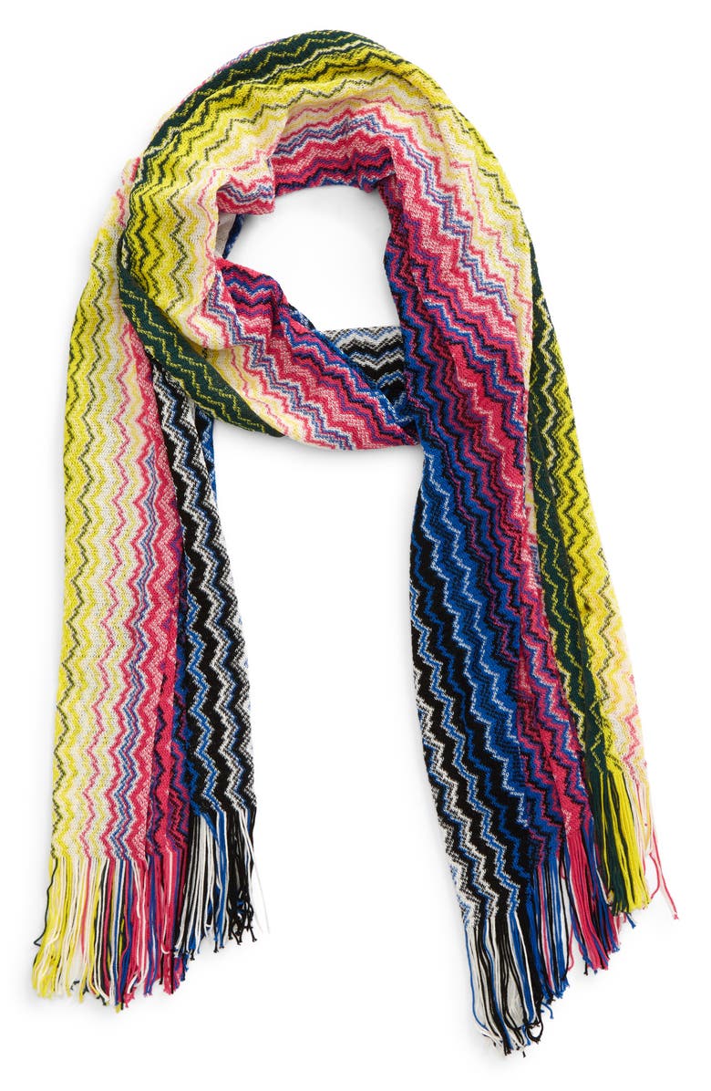 Missoni Zigzag Cotton Scarf, Main, color, 