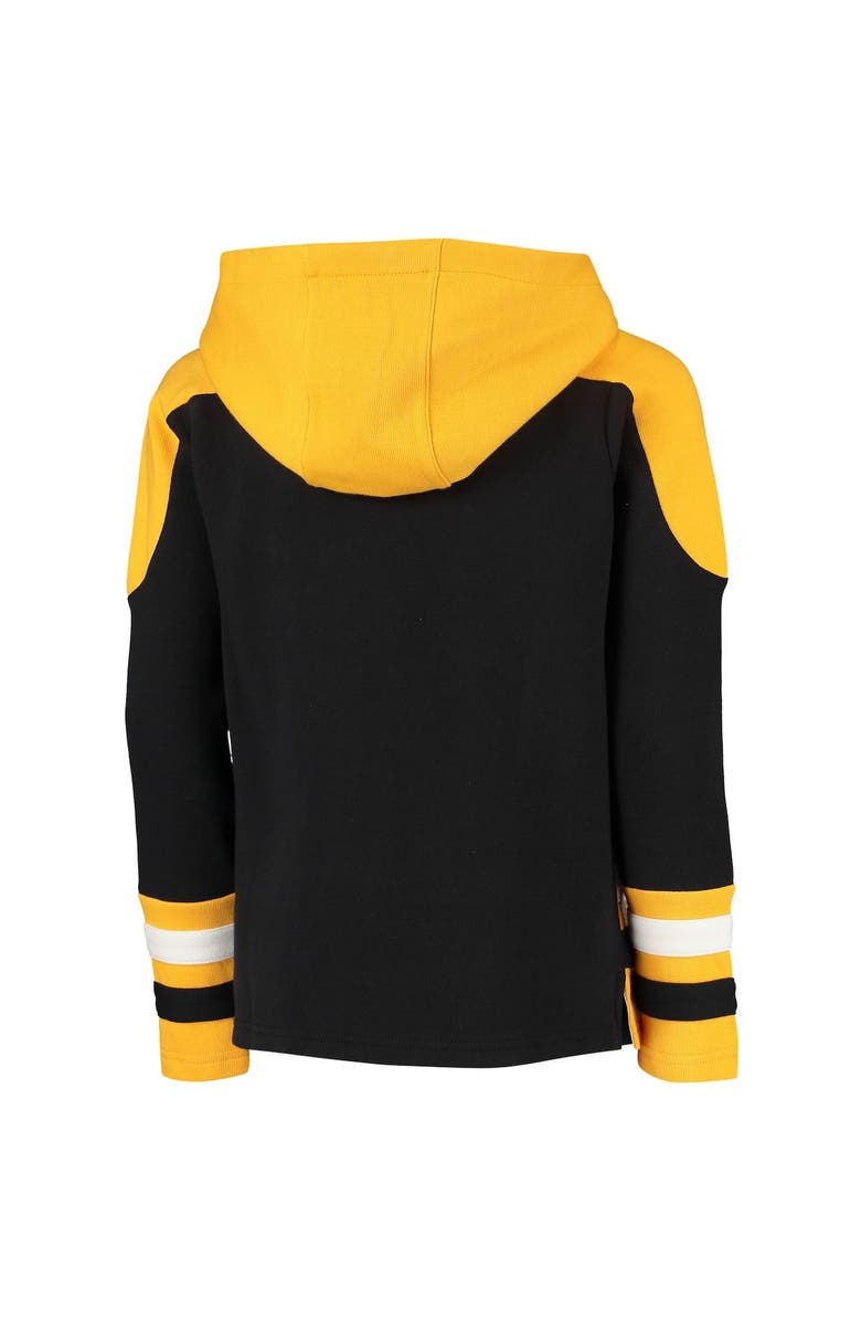 Outerstuff Youth Black Pittsburgh Penguins Ageless Must-Have Lace-Up Pullover Hoodie, Alternate, color, 