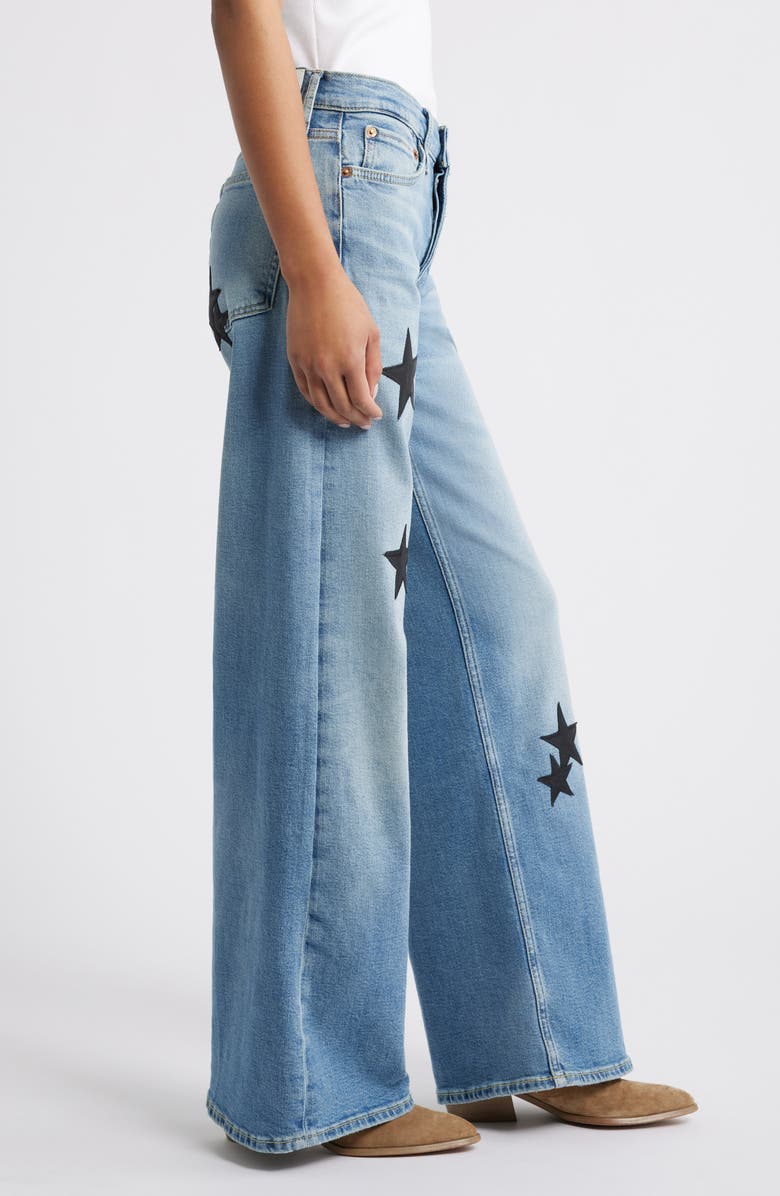 Re/Done Mid Rise Wide Leg Jeans, Alternate, color, Opalindigost