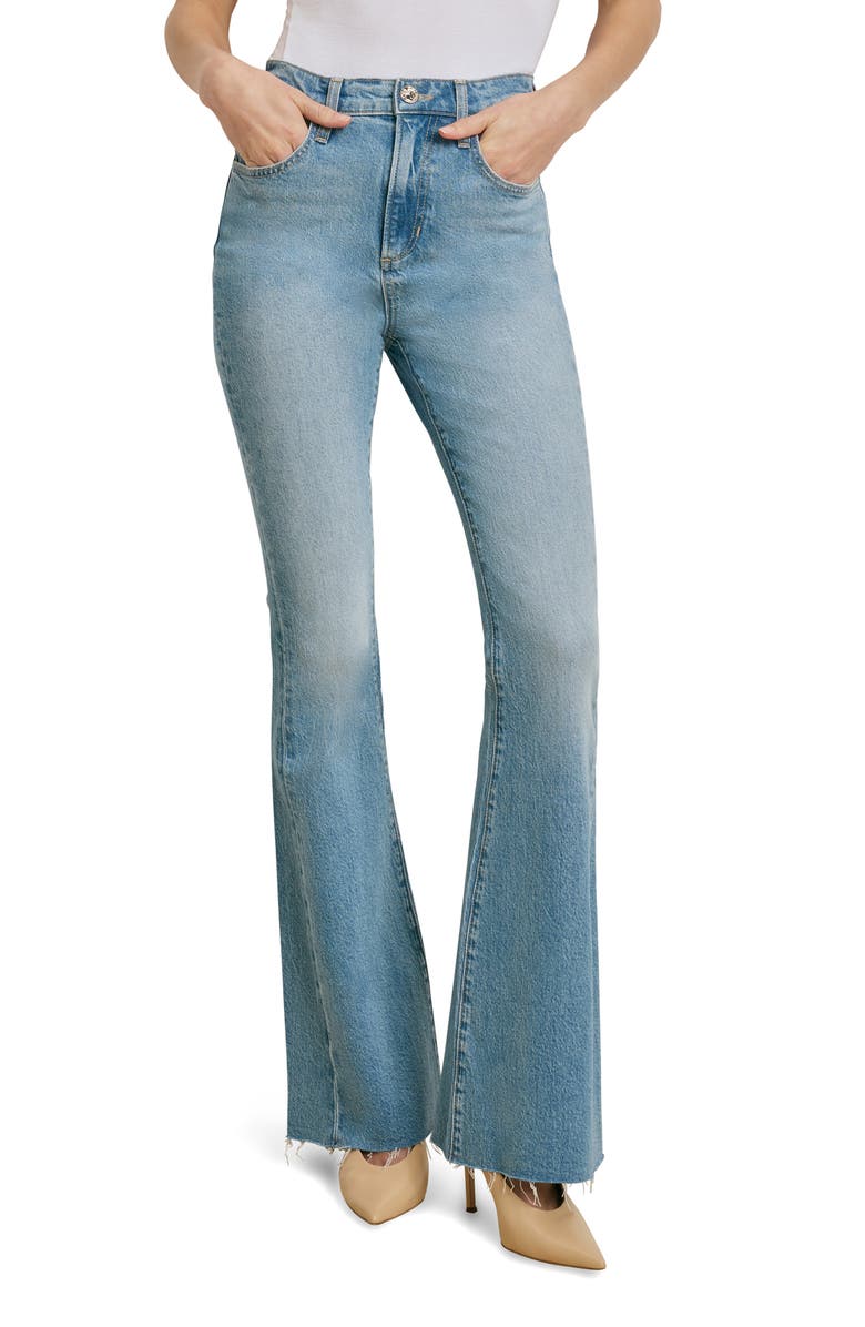 Favorite Daughter The Valentina Super High Waist Flare Jeans, Main, color, Tulum