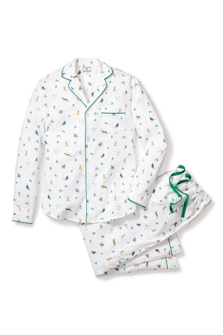 Jingle Paws Cotton Pajamas, Alternate, color, WHITE