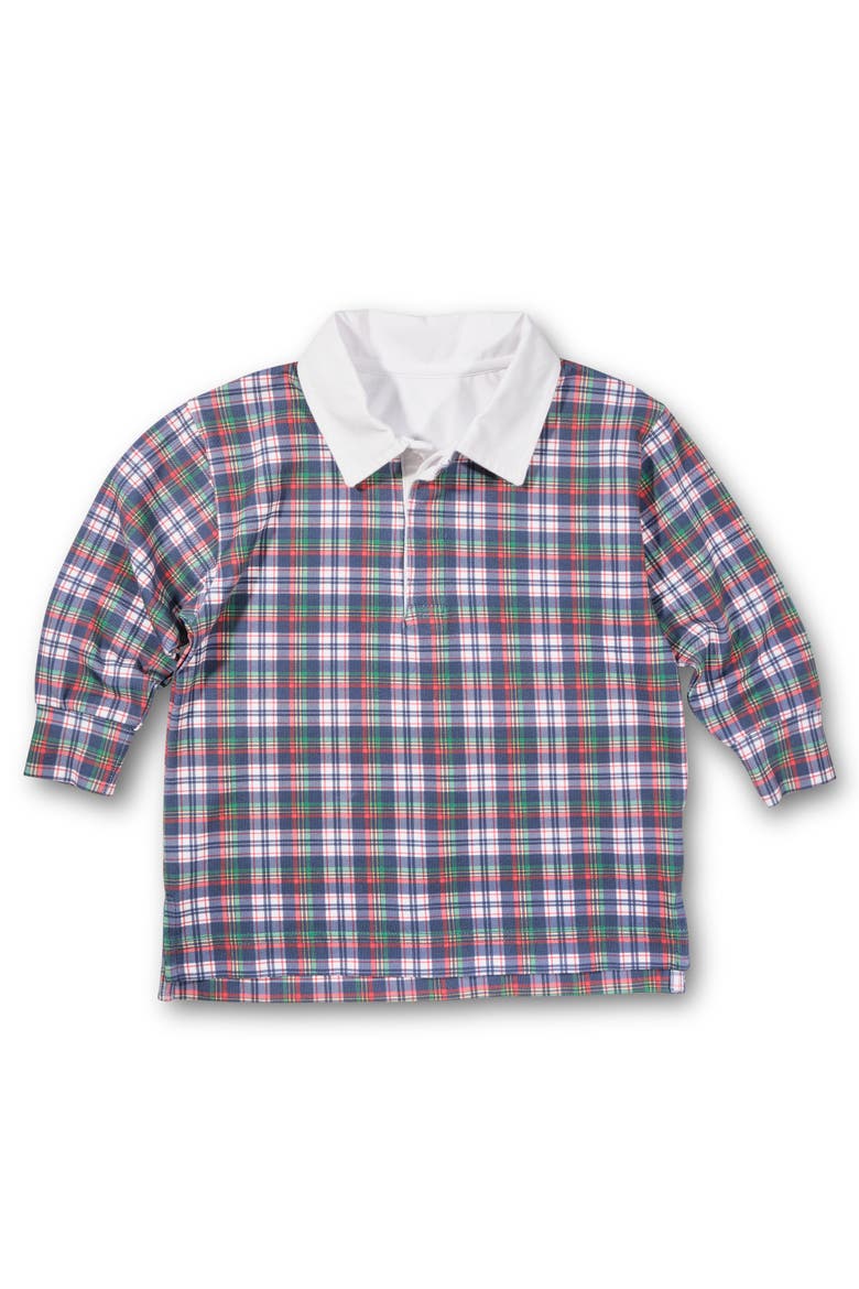 Plaid Knit Long Sleeve Polo, Main, color, Multicolor Plaid