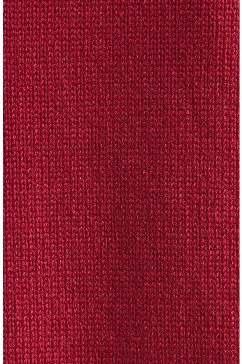 Mixed Media Quilted Down Puffer Cardigan, Alternate, color, RED