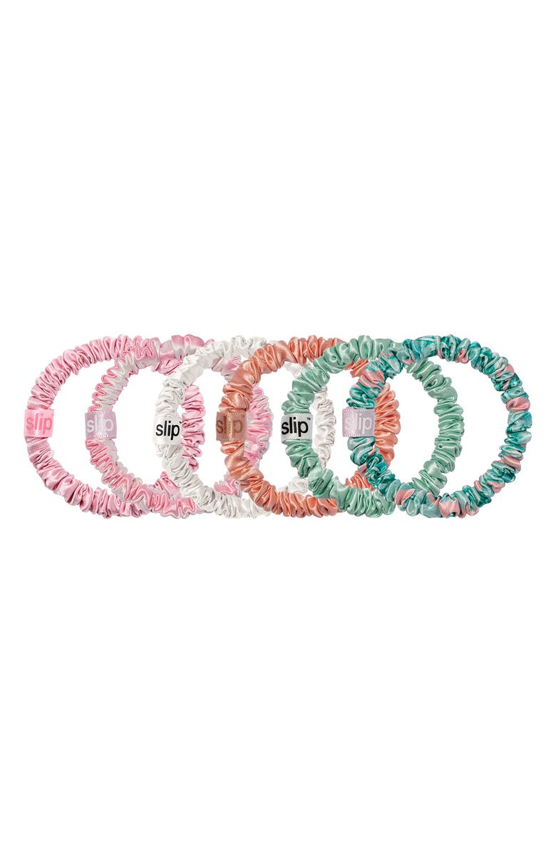 slip Pure Silk 6-Pack Skinny Scrunchies, Main, color, 