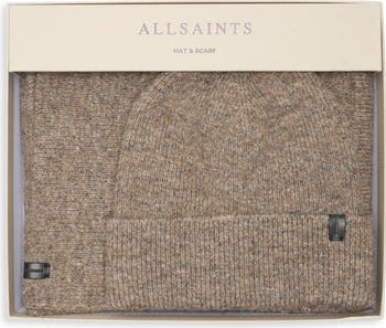 AllSaints Fuzzy Beanie & Scarf Gift Set | Nordstromrack display picture 2