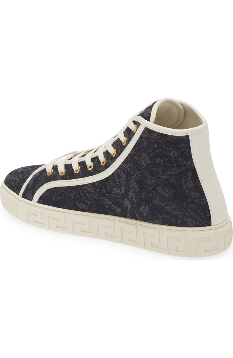 Versace Barocco Greca High Top Sneaker, Alternate, color,