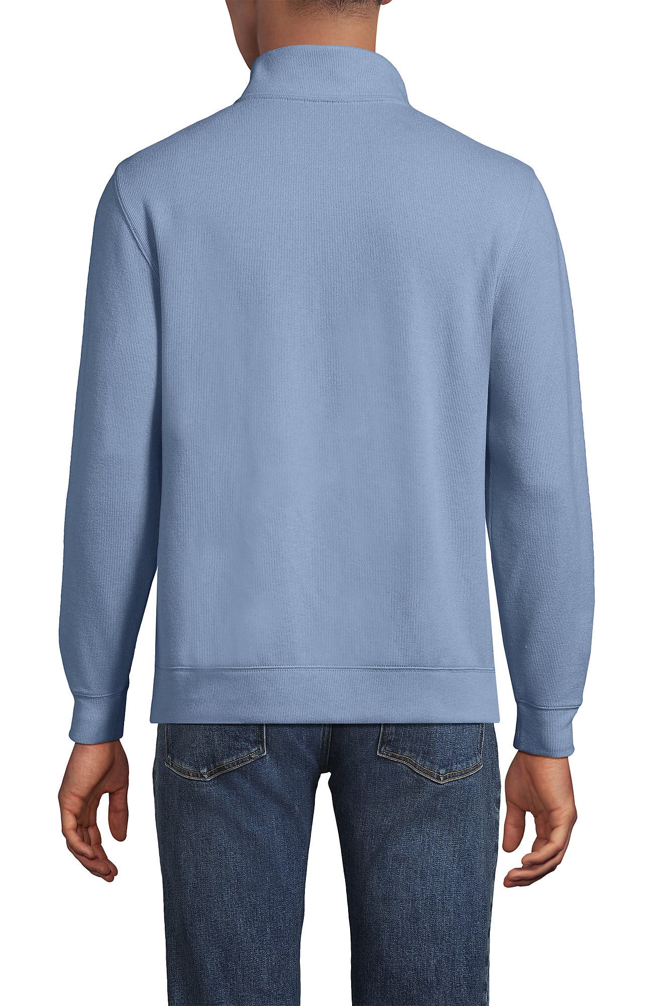 Lands' End Bedford Rib Quarter Zip Sweater (Men) | Nordstrom