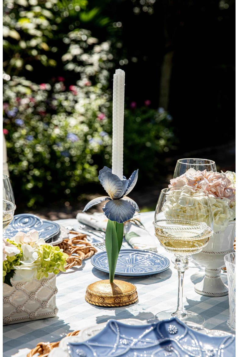 Meadow Walk Iris Candleholder, Alternate, color, CHAMBRAY