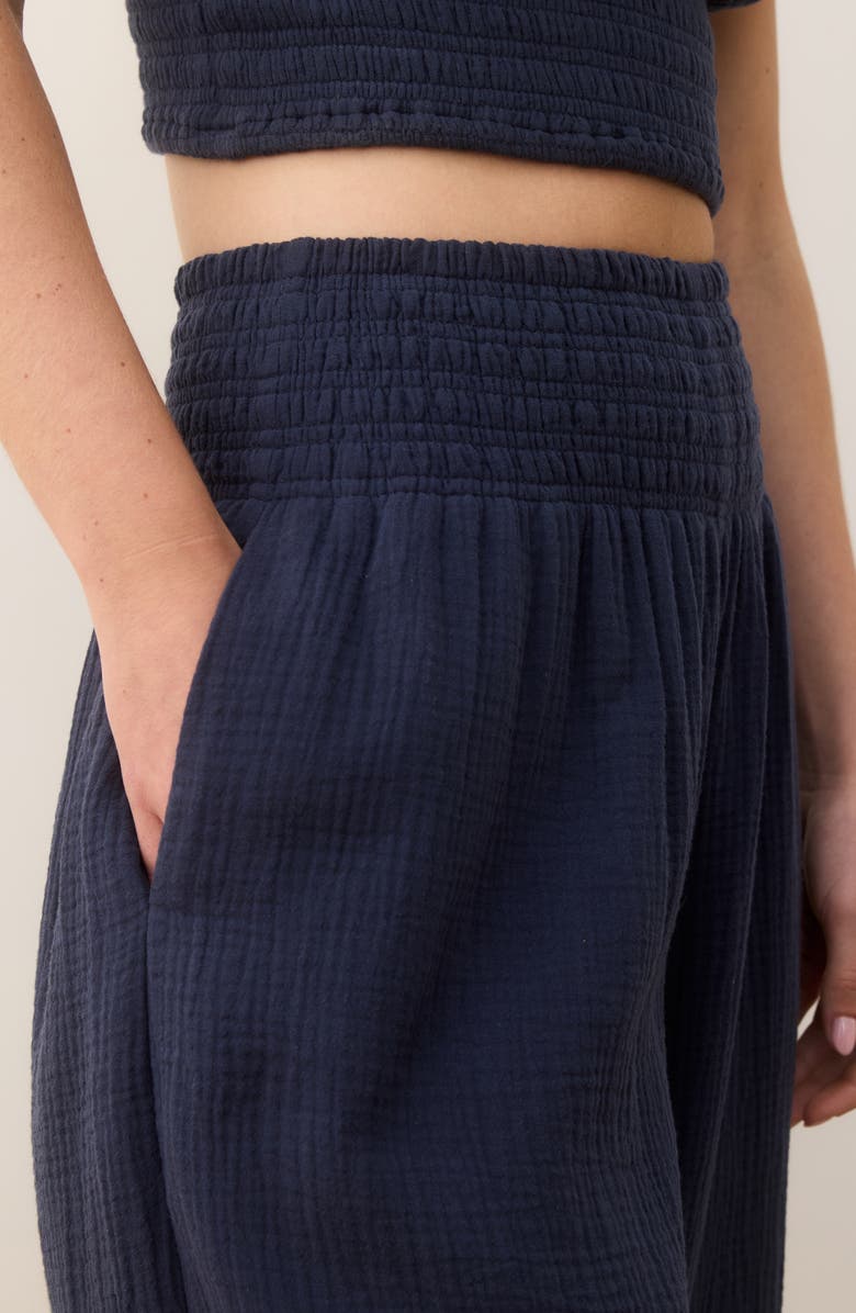 Marine Layer Sophia Double Cloth Wide Leg Pants, Alternate, color, Indigo