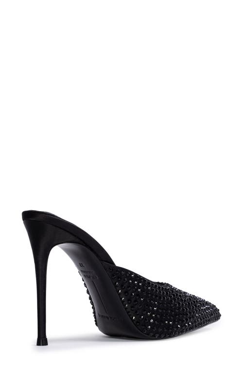 Black Suede Studio Women's Luv 100 Crystal-embellished Satin Mule In Black