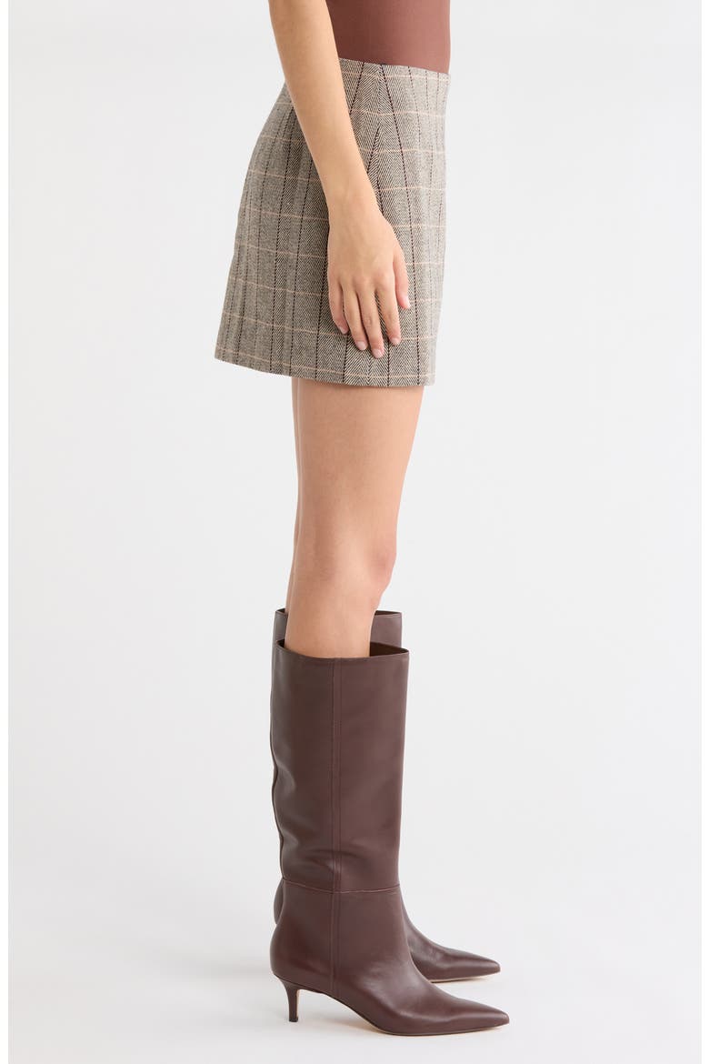 Cooper Mixed Print Miniskirt, Alternate, color, MINK