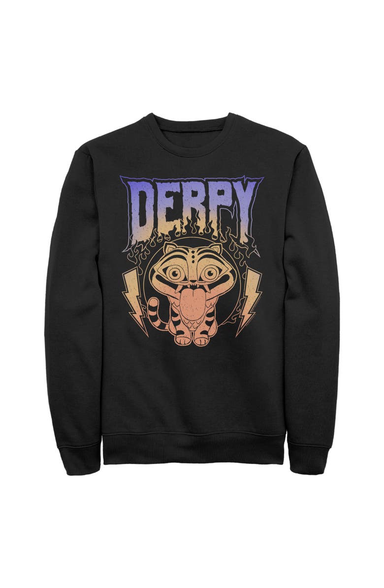 KPop Demon Hunters Men's KPop Demon Hunters Mythic Lightning Derpy  Sweatshirt, Main, color, Black