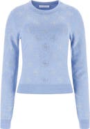 GUESS Rhinestone Crop Sweater