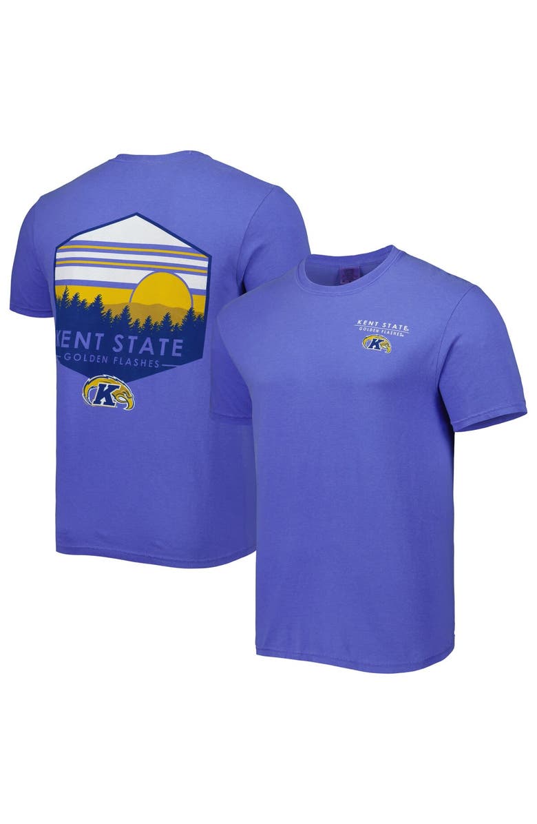 IMAGE ONE Men's Blue Kent State Golden Flashes Landscape Shield T-Shirt, Main, color, 