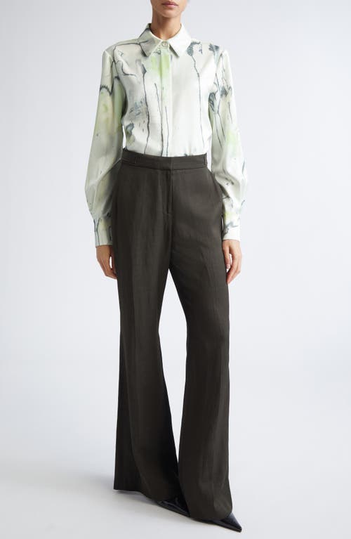 Jason Wu Collection Watercolor Floral Silk Twill Button-up Shirt In Multi