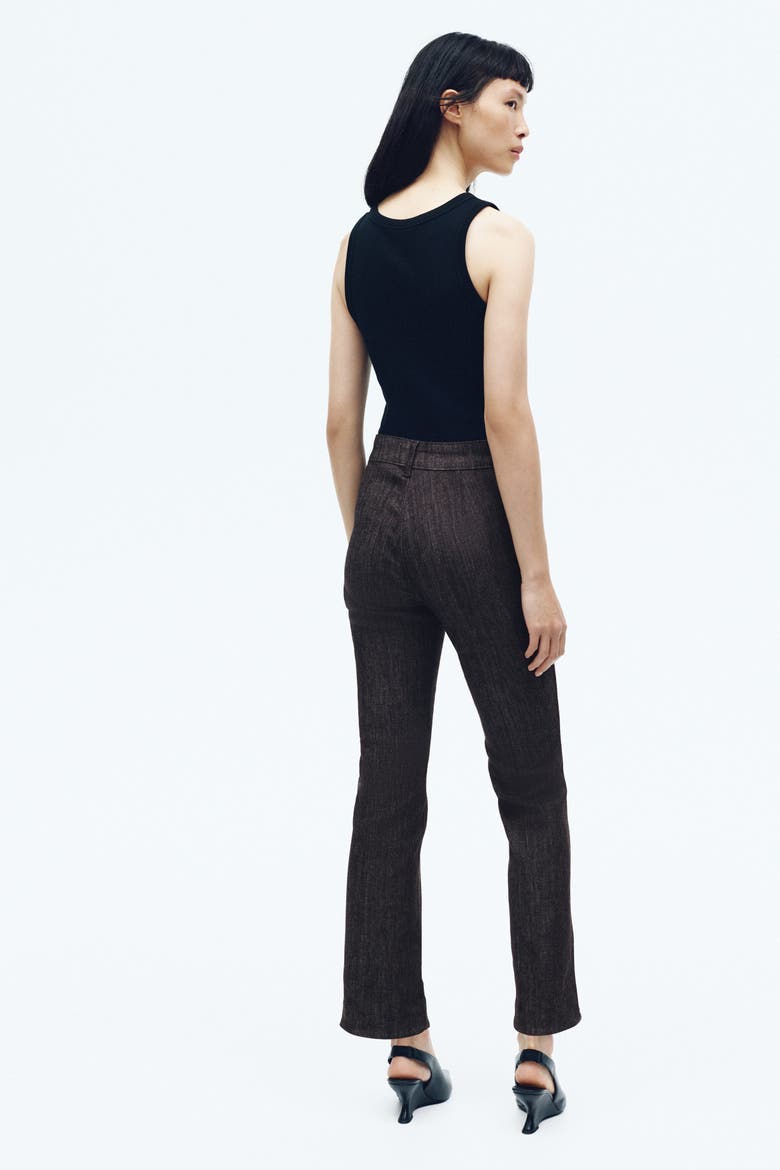 Flared High Ankle Jeans, Alternate, color, Dark brown