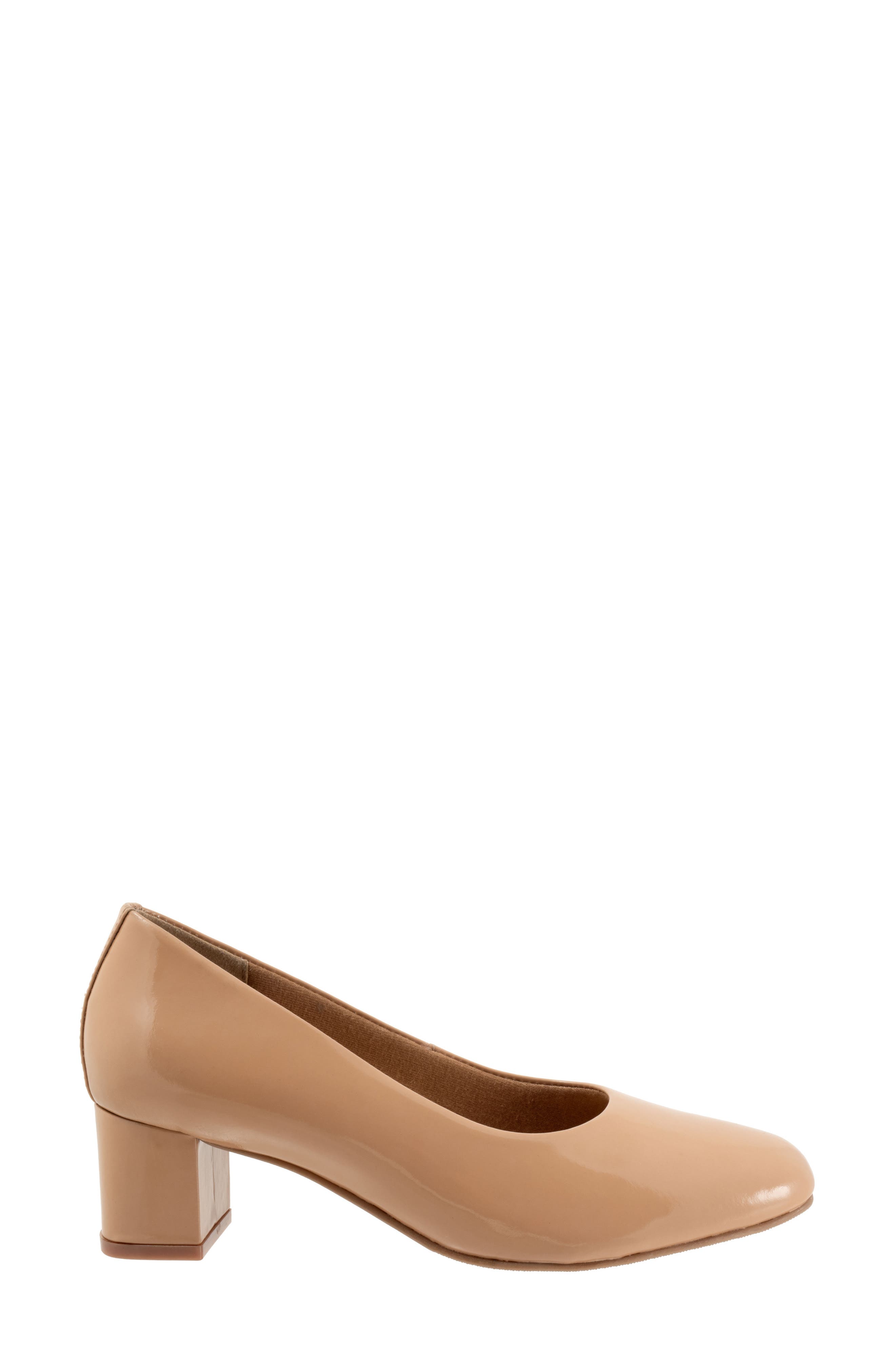 Trotters Daria Block Heel Pump, Alternate, color, Beige Patent