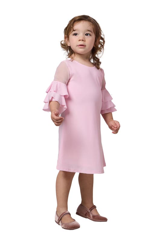 Un Deux Trois Tiered Sleeeve Dress In Pink