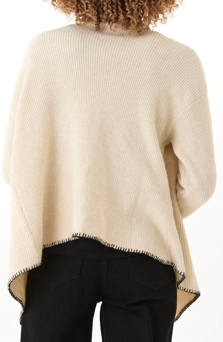 Threads 4 Thought Esme Cozy Blanket Stitch Waterfall Cardigan, Alternate, color, Tapioca