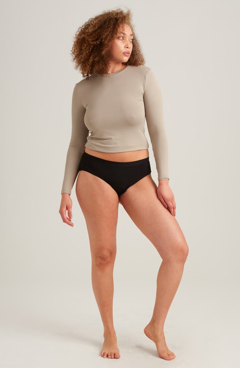 Saalt Period & Leakproof High Absorbency Comfort Briefs, Alternate, color, Black