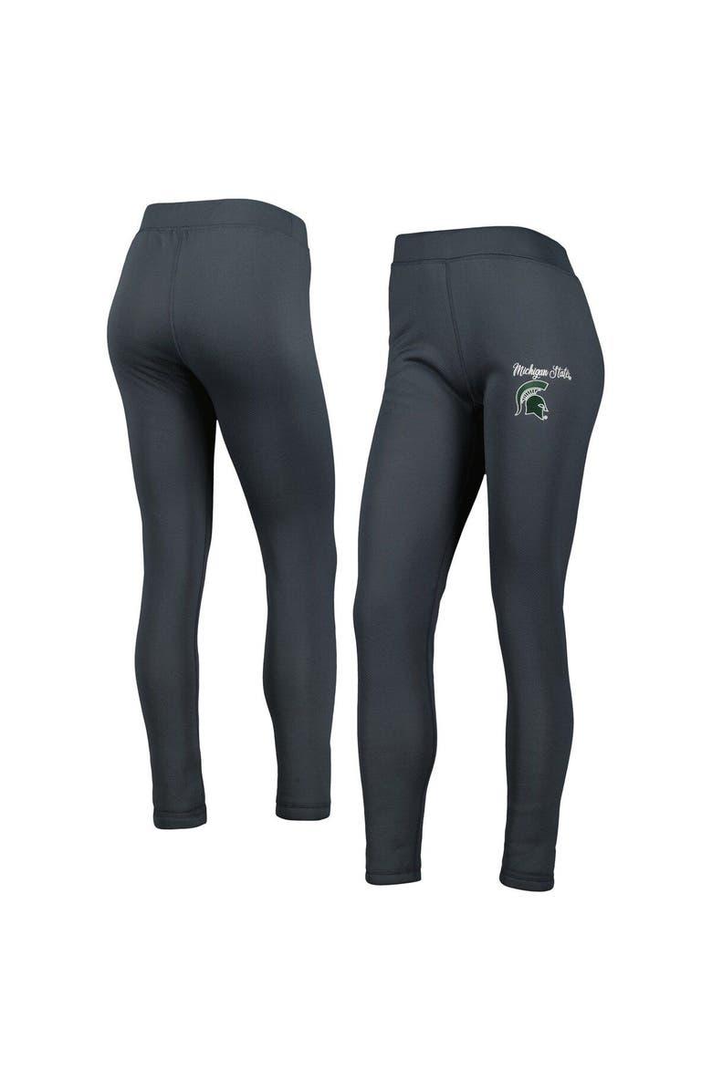 CONCEPTS SPORT Women's Concepts Sport Charcoal Michigan State Spartans Upbeat Sherpa Leggings, Main, color,