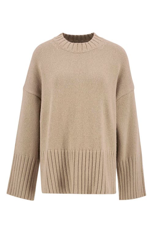 Barbour Sophia Cotton & Wool Blend Tunic Sweater In Brown