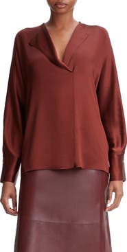 Vince Dolman Sleeve Silk Top