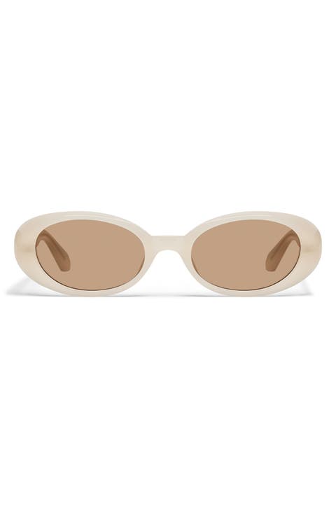 Felt Cute 52mm Gradient Small Oval Sunglasses