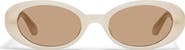 QUAY Felt Cute 52mm Gradient Small Oval Sunglasses