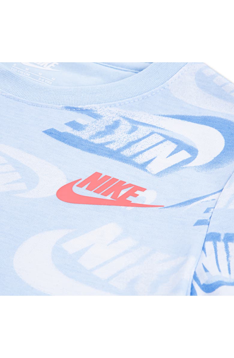 Nike Kids' On the Move Graphic T-Shirt & French Terry Shorts Set, Alternate, color, Black